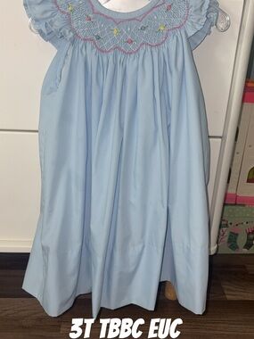 3T Beaufort Bonnet Angel Sleeve Sandy Smocked Dress